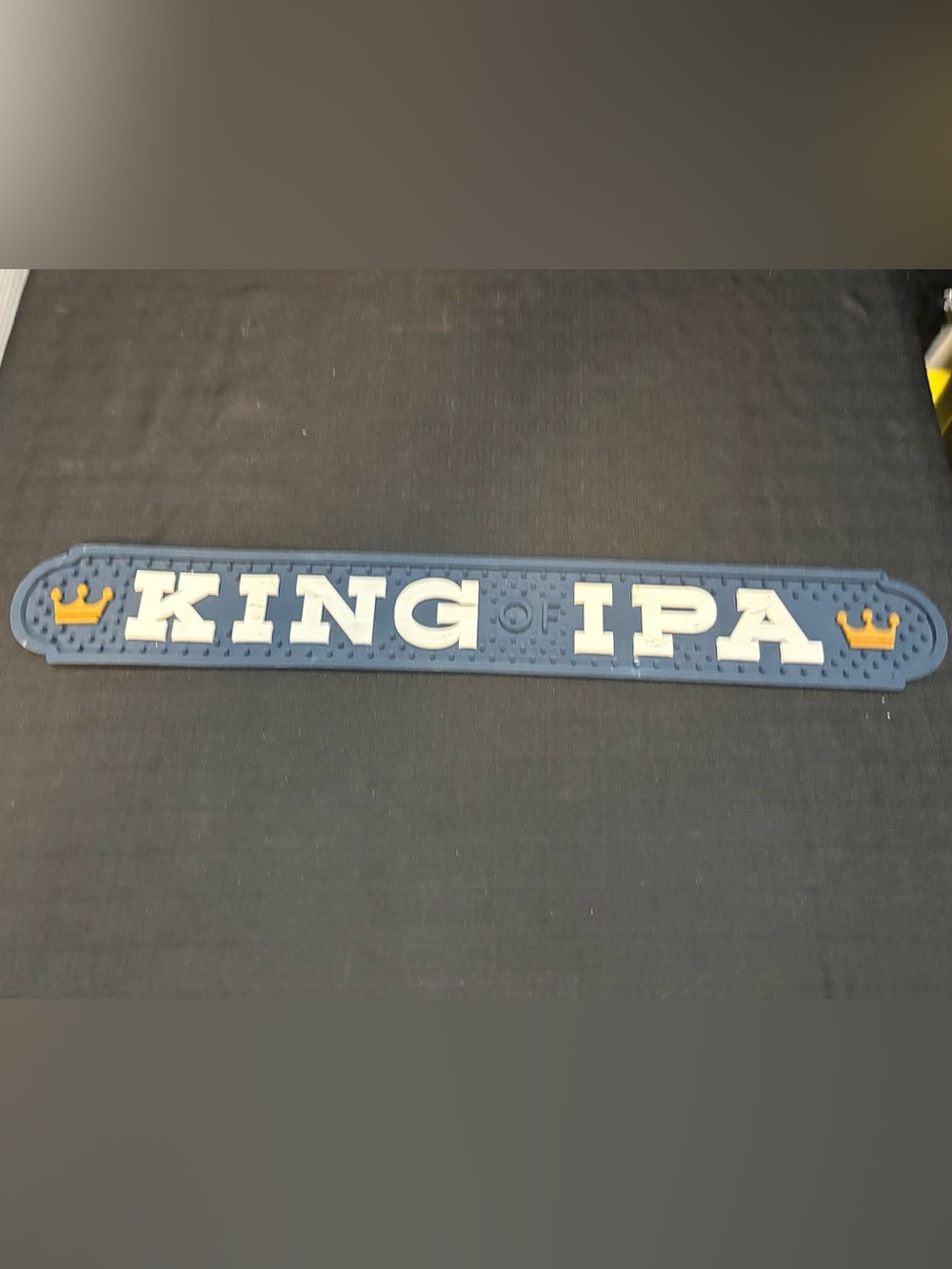 King of IPA Bar Rubber Drip Spill Mat 23.5" x. 3.25"